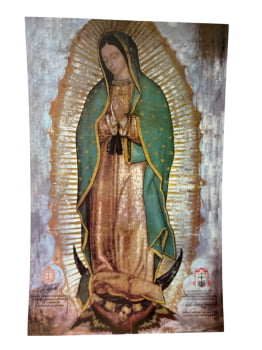 RÉPLICA FIEL EM GRAVURA DO SAGRADO MANTO DE GUADALUPE